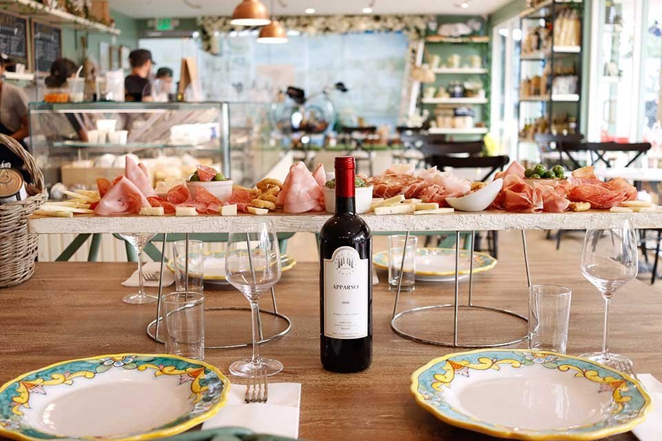 The wine bar at Sogno Toscano Santa Monica